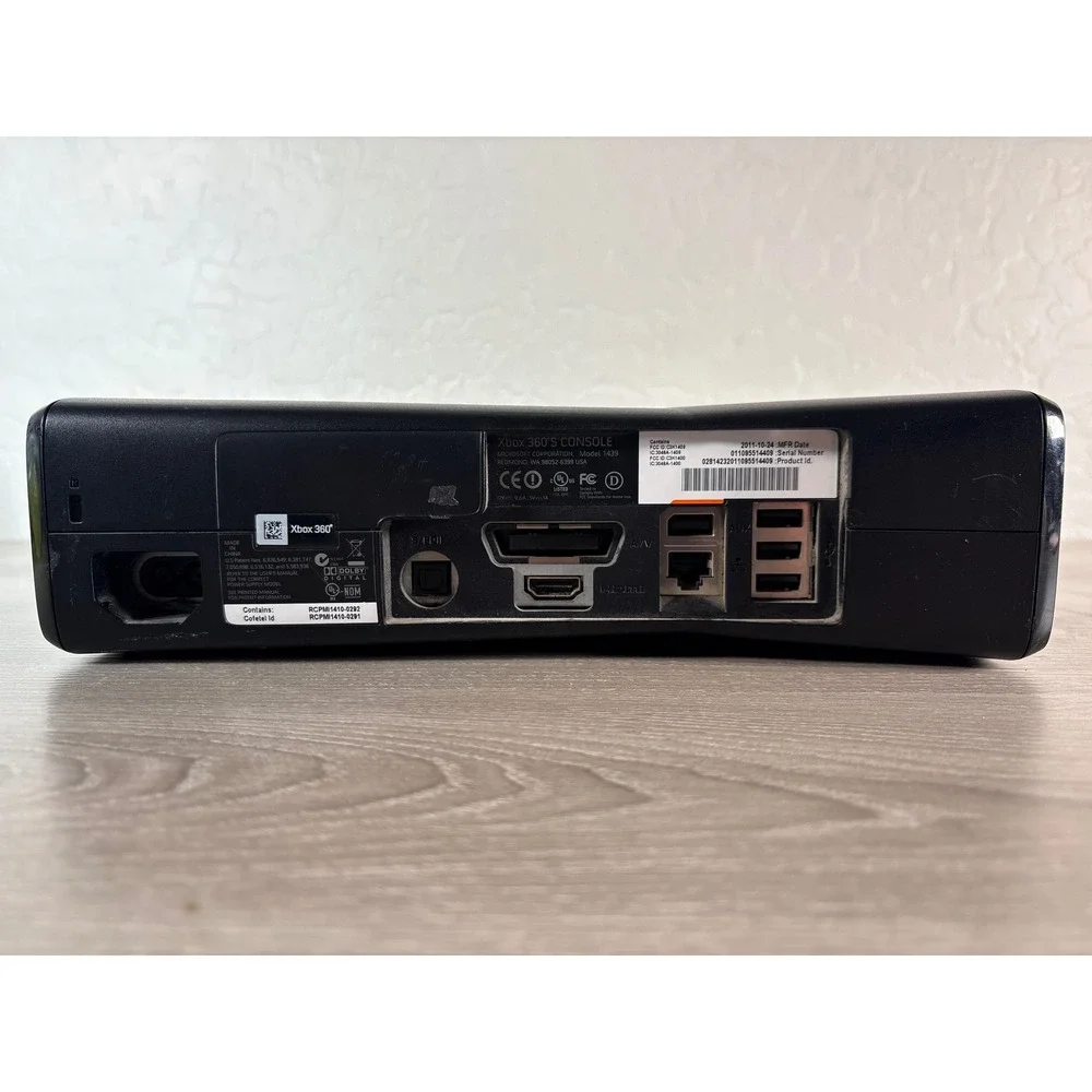 Microsoft XBox 360 S Console Model 1439- Blk- Tested Working Condition- NO CORDS
